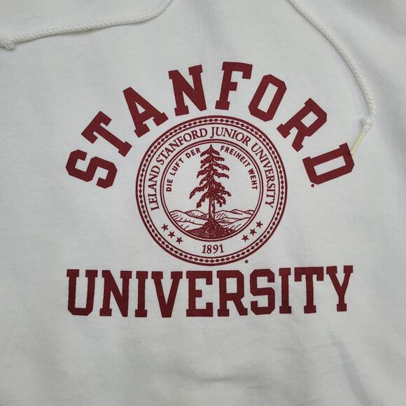 Sandford University Hoodie Large 24x25 White Cardinal - Picture 10 of 13